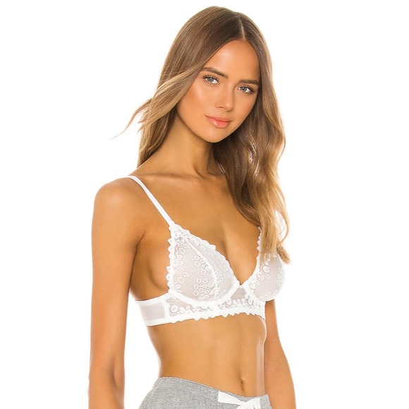 NWT! FREE PEOPLE Veronica Underwire Bra White - Picture 1 of 4